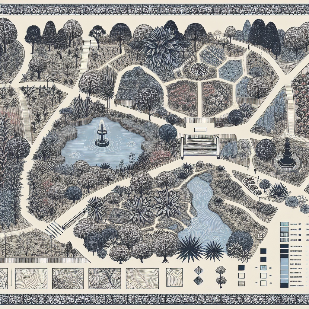 Botanical Garden Map Illustration Generator
