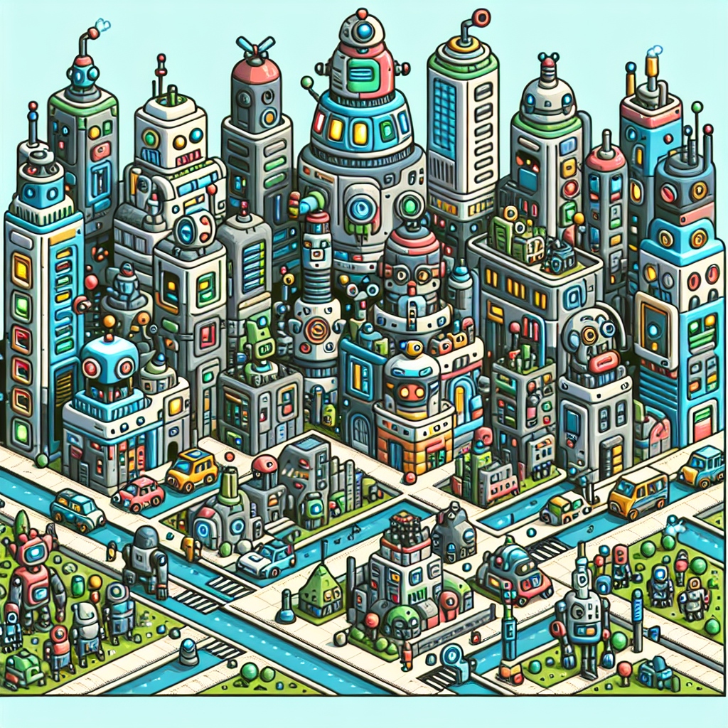 Cartoon Robot City Generator