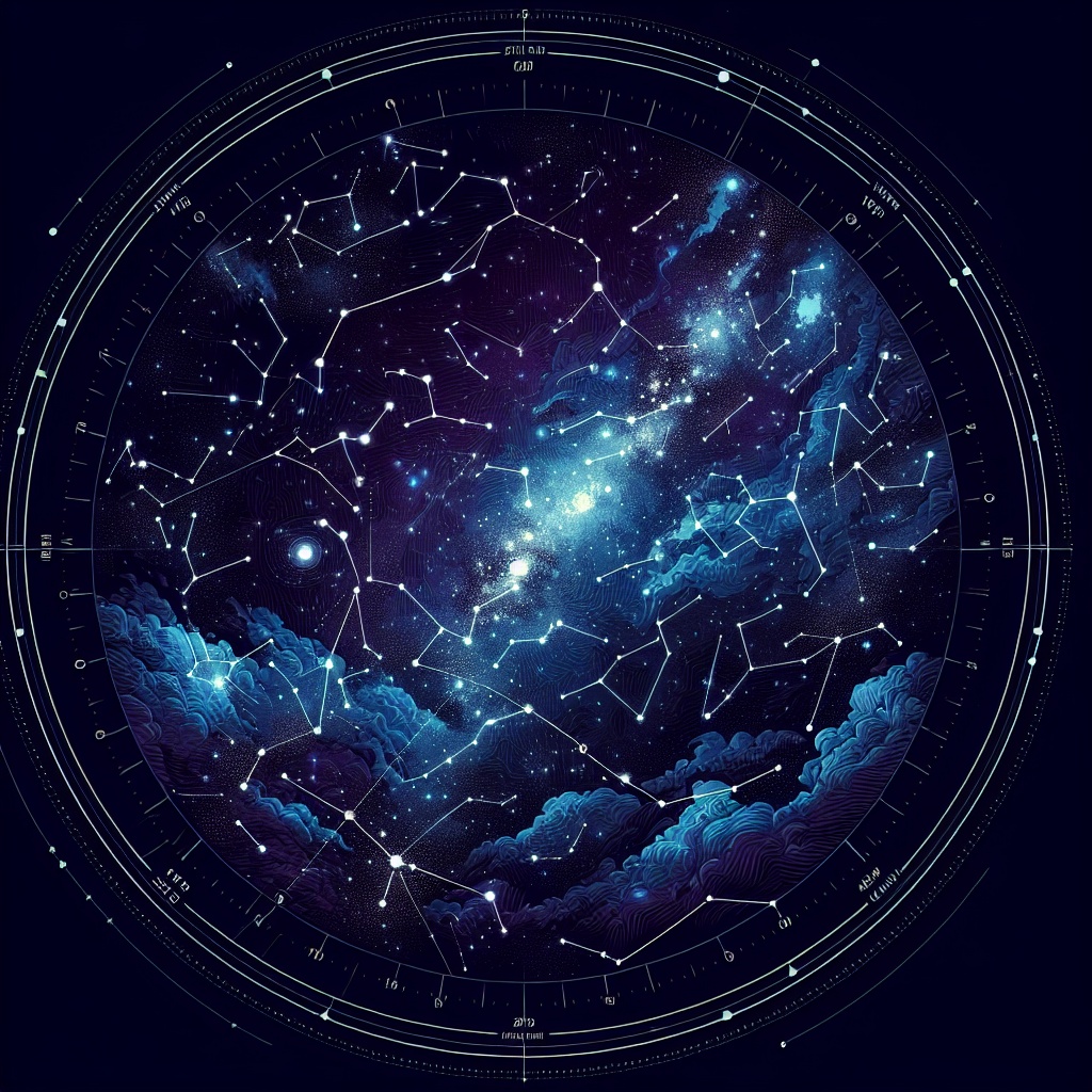 Constellation Map Illustration Generator